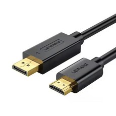 모니터케이블 노트북 프로젝터용 디스플레이 포트-HDMI 호환 1080P DP 1.2-HDTV 4K 3M 1M, 6.10m, 1개