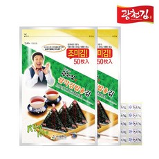 광천김 달인 김병만의 삼각김밥용김 50매x2봉 조미 +삼각틀, 달인삼각김밥김(50매)*2봉(조미)+삼각틀1개