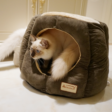 호빵 쿠션 숨숨집 길냥이 고양이 매트 침낭 하우스 애견, 1