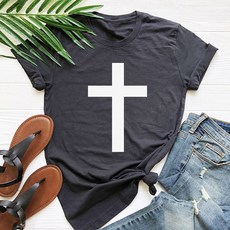여름 크로스 t 셔츠 여성 인과 흑인 예수 기독교 티셔츠 신 종교 신앙 티 반팔 코튼 탑스 드롭 배송