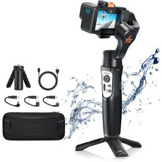 호헴 Gopro Hero 11/10/9용 3축 짐벌 안정기 비디오 녹화용 고프로 휴대용