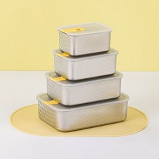 네오플램 퍼펙트씰S 스텐 밀폐용기 4종세트