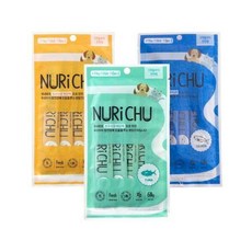 오복누리 누리츄 강아지 단일 단백질 유산균 츄르 15g 3종 x 4p 세트, 치킨 튜나 연어 × 1세트 