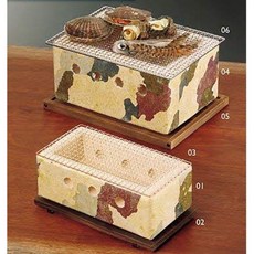 야마코 롱혼 히다 스토브 베이지 무늬 21314