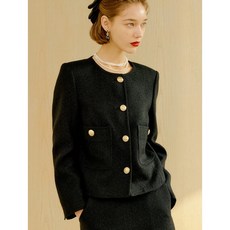 룩캐스트 Lookast 블랙 베카 트위드 자켓 / BLACK BECCA TWEED JACKET 866621