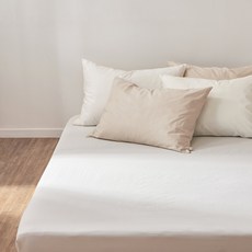 [JAJU/자주] 사계절 무형광 순면 매트리스 커버_Q_화이트_화이트