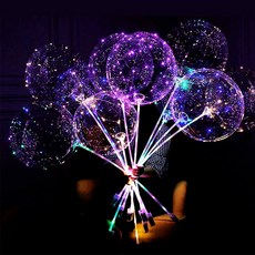 브로키 풍선 LED 투명풍선 케이스 야광 축제 파티용품 이벤트 LED 투명풍선세트 케이스 