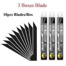 알루미늄 유틸리티 나이프 금속 자동 잠금 디자인 절단 커터 날카, 1개, 4.3 Box Blades