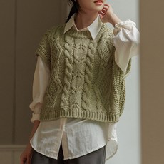 꽈배기니트조끼