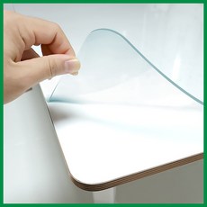 블루몬스터 투명 식탁매트 데스크 유리대용 주문 맞춤제작 pvc 3mm, 사각, 80cm x 180cm (라운딩가능)
