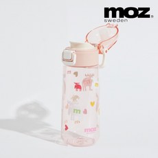 MOZ 스웨덴 원터치 트라이탄 키즈 보틀 물병, 1개, 620ml, 헤이즐핑크 1개, 620ml, 헤이즐핑크
