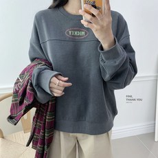 볼링피그미키 맨투맨티셔츠)디즈니정품 안감기모면 피그워싱 박스 미키마우스 프린팅 그림 루즈핏 박시