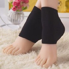 발물집 곰신 신발클때 발뒤꿈치건열보호대슬림발뒤꿈치 통증발 보호대양말 실리콘, 01 블랙L(4043)