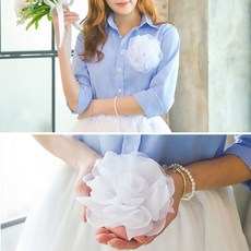 버블 로즈 코사지 HC6350F, 화이트/FREE