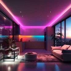 [아카라라이프 공식] 무선 RGB 라인 천장 침대 침실 커튼 책상 모니터 TV 간접등 무드등 붙이는 LED 간접 셀프 무드 조명, 연장키트 (1M), 1개