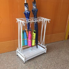 우산꽂이 .북유럽스타일의 철공예 우산대 매직기기 문입구 우산통 물빠짐 모텔 상업용 부동산, T04-업그레이드 60높이 18구멍 20후크 블랙색, 1개