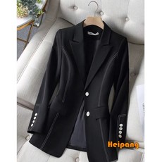 [HEIPANG]여성 블랙 정장 코트