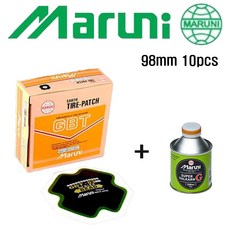 타이어패치 노쥬브접착제 풀 본드 펑크 빵구 수리공구 일제 MARUNI 바이어스 G03 타이어용 패치 노쥬브패치 98mm 10pcs+발칸G 200cc, 1개