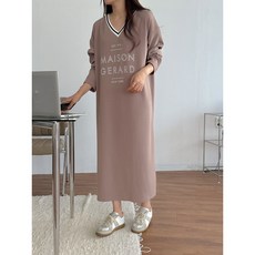 오버핏 브이넥 메종 원피스