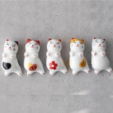 조이허브 귀여운 강아지 고양이 수저 받침, 1개, 복많은고양이5p