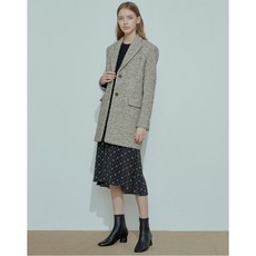바네사브루노 아떼 20FW [온라인단독] 베이지 패턴 울혼방 하프코트 VLCO0D907I2