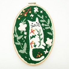아트박스/오후4시 숲속고양이 펀치니들 DIY, 본품