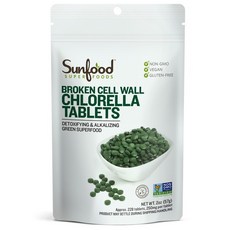 썬푸드 슈퍼 푸드 브로큰 셀 월 클로렐라 타블렛 -- 56.7g, 1개