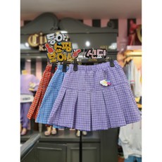 신디키즈체크스커트