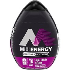 MiO Liquid Water Enhancer - makes 24 servings + Vi MiO 액상 수분 강화제 - 24회 제공량 + 비타민 각 1.62 온스 (아사이, 2개, 48ml