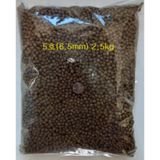골드탑/(1호)2mm/(3호)4.2mm/(5호)6.5mm/2.5kg/잉어/붕어/금붕어/비단잉어/향어/메기/물고기사료/부상사료/소분, 5호(6.5mm), 1개, 2.5kg