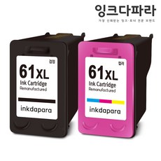 잉크다파라 HP61 XL 호환잉크 세트 HP DeskJet 1510 1050 1000 2050 2540, HP61XL 호환잉크 검정+컬러, 1세트 HP61XL 호환잉크 검정+컬러, 1세트