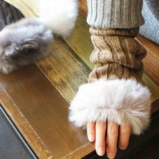 퍼 꽈배기 롱 암워머 핸드워머 여성용 워머 A334900