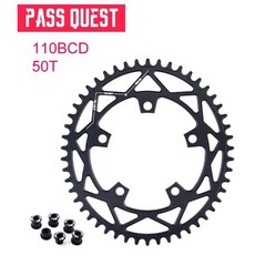 145549 / Pass quest 110/5 bcd 110bcd 타원형 도로 자전거 좁은 와이드 스프로킷 42 t-52 t 3550 apex red 용 자전거 체인 휠, 50T