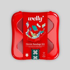 welly bandages 웰리 패브릭 패션 키즈 방수 습윤 밴드 반창고 틴케이스 8종, F. 히로익키트(대용량)-150개입-틴케이스, 150개