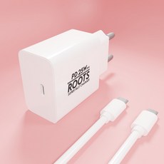 디에이치몰 루츠 25W PD PPS 국내생산 초고속 충전기 C TO C 케이블 포함, 1개, 화이트