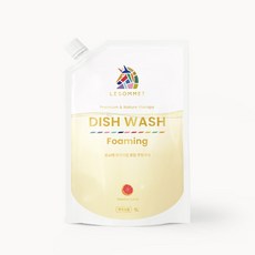 르소메 프리미엄 포밍 자몽향 친환경 주방세제 리필용 1000ml, 1개