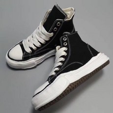 MMY 블랙하이 캔버스 메종 미하라 야스히로 X 나이젤 카본 오리지널솔 오마주 스니커즈 NigelCabourn