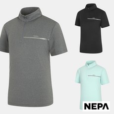 네파 23SS #남성 #땀쟁이강추 #쿨링소재 #냉감 #인기상품 남성 피크 반팔 집업 티셔츠 7J35400
