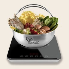 IH 인덕션 겸용 밀푀유나베 샤브샤브 냄비, 스텐, 24cm