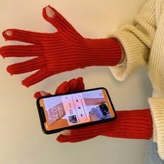 테이키 겨울 여성 스마트폰 터치 장갑 방한 스포츠 캠핑