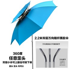 2.2 낚시 그늘막 삼쇠 파라솔 바람막이 민물 낚시 장우산 대형 특대형, AG