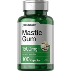 Horbaach 매스틱검 Mastic Gum 1500mg 100캡슐 2팩, 2개, 100정