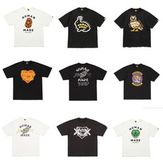 휴먼메이드 면 티셔츠 일본 HUMAN MADE 남여공용 라운드