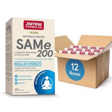 Jarrow Formulas 동일한 200mg 관절 건강 간 기능 뇌 신진 대사 지원 60정 최대 60일 분량 (12팩), 12개