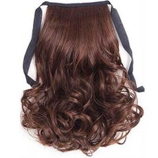 내츄럴 포니테일 가발 올림머리 붙임머리 20_HA_033, 진브라운, 1개