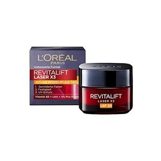 L'Oréal Paris 로레알 파리 데이 크림 SPF 20 3중 효과의 안티에이징 페이스 케어 비타민 B3 & 프로자일란 크림 리바이탈리프트 레이저 X3 50ml., Day cream with SPF 20