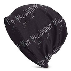 antcreptson 음악 Accoustic 기타 독특한 겨울 비니 슬러치 모자 스키 캡 남