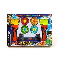 타이거 스피드 배틀킹/2인용 탑블레이트 팽이 장난감, 2, 1개