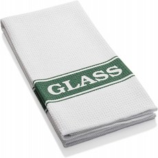 Old Version White & Green - 1 Pack E-Cloth Glassware Drying & Polishing Towel Premium Microfiber