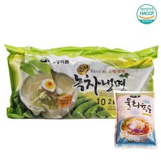 [명家면옥] 물회육수 녹차냉면10인분 (녹차면2kg+물회육수10팩), 단품